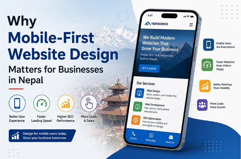 Mobile-first website design for businesses in Nepal
