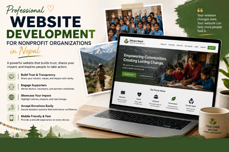 Professional website development for nonprofit organizations in Nepal