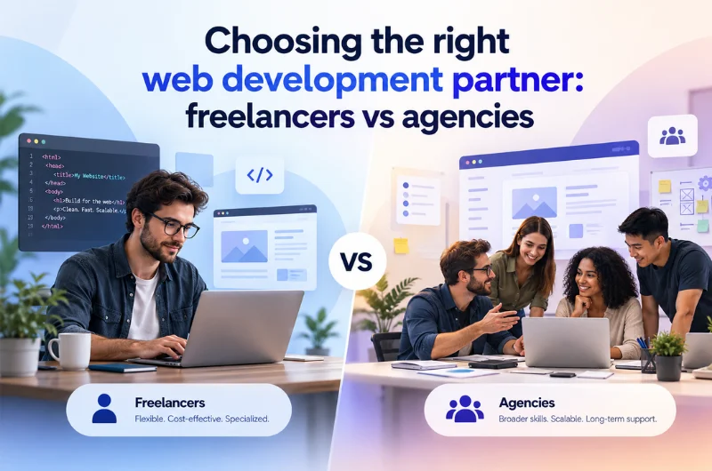 Choosing the right web development partner: freelancer vs agency vs full-service firm